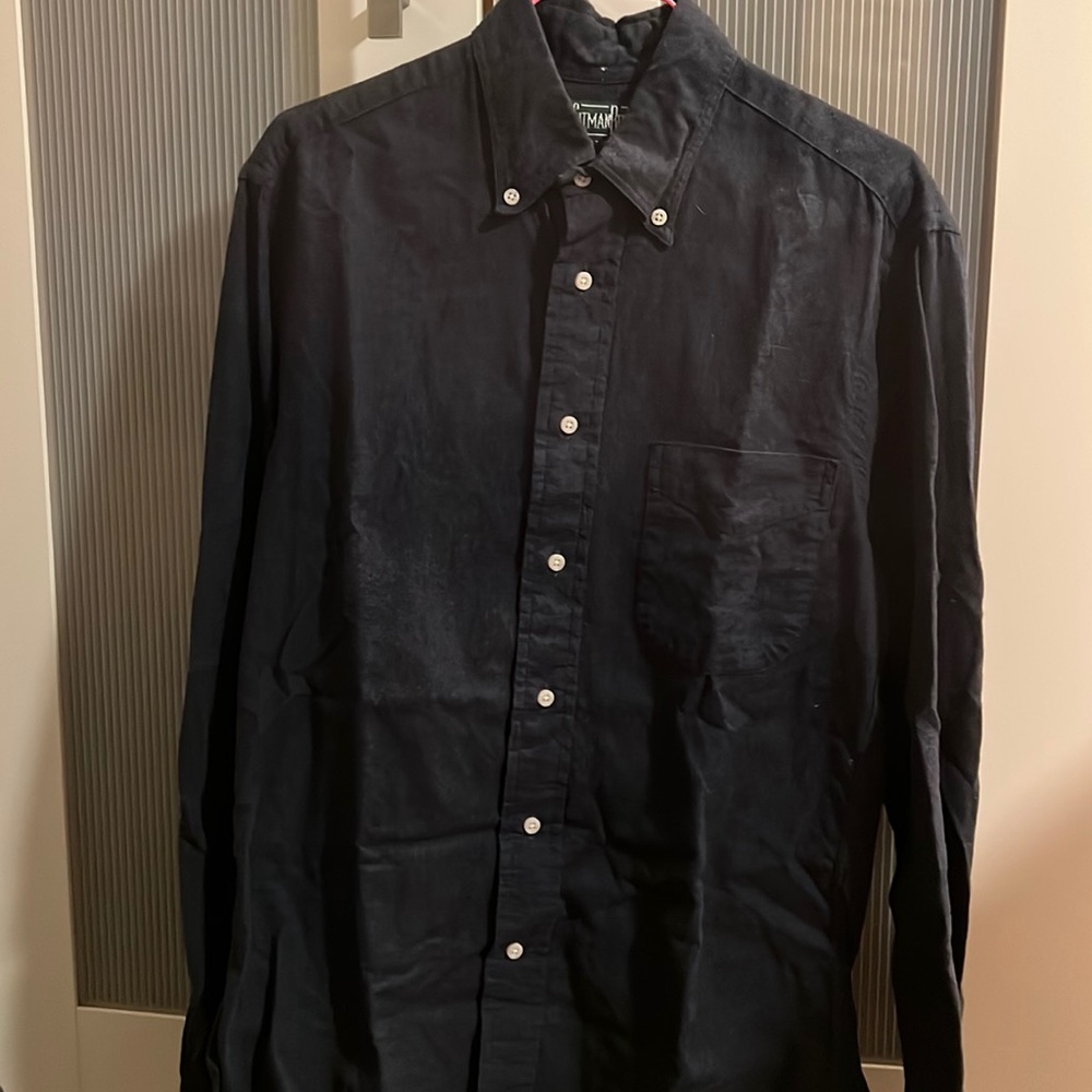 Gitman bros made in the USA navy blue button down shirt